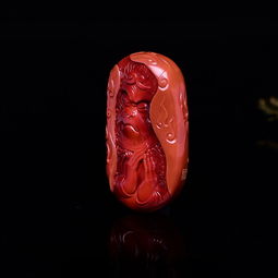 寶玉石級(jí)南紅柿子紅帶錦紅齊天大圣掛件 傳奇靈動(dòng)之選